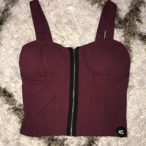 Full Tilt Tops - Burgundy Crop Top 🌹